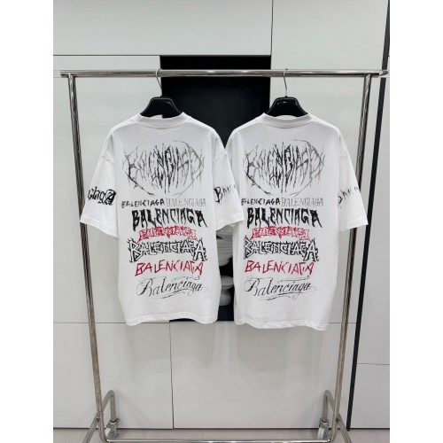 BALENCIAGA Limited Edition Graffiti Short Sleeve - White