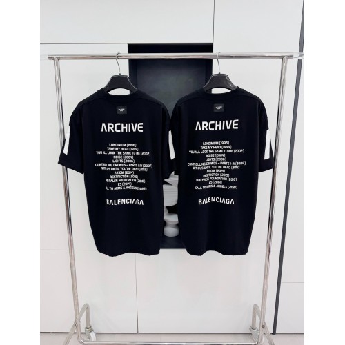BALENCIAGA Music Series Printed Short Sleeve - Black