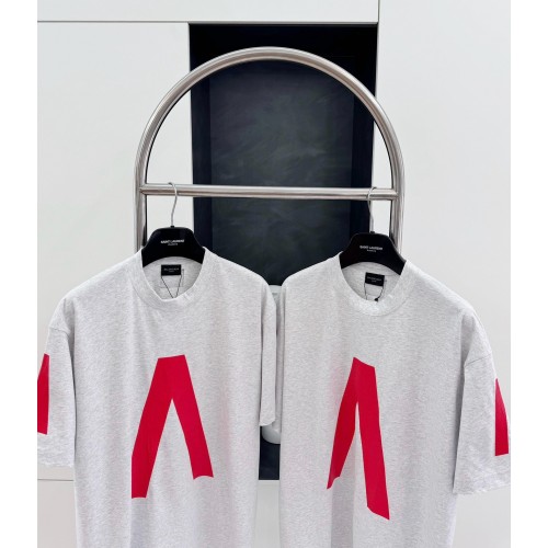 BALENCIAGA Music Series Printed Short Sleeve - Grey