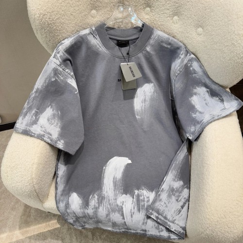 BALENCIAGA Painted T-Shirt - Grey Oversized