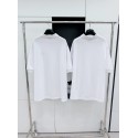 BALENCIAGA Paris Polo Embroidered Short Sleeve - White