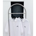 BALENCIAGA Paris Polo Embroidered Short Sleeve - White