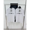 BALENCIAGA Reverse Embroidered Lettering Short Sleeve - Grey