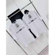 BALENCIAGA Reverse Embroidered Lettering Short Sleeve - Grey