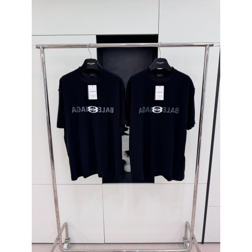 BALENCIAGA Reverse Printed Lettering Short Sleeve - Black