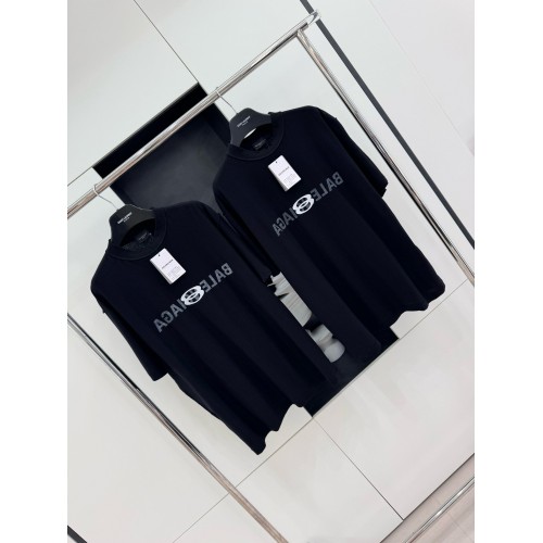 BALENCIAGA Reverse Printed Lettering Short Sleeve - Black