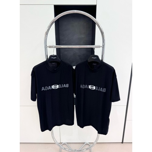 BALENCIAGA Reverse Printed Lettering Short Sleeve - Black