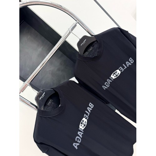 BALENCIAGA Reverse Printed Lettering Short Sleeve - Black