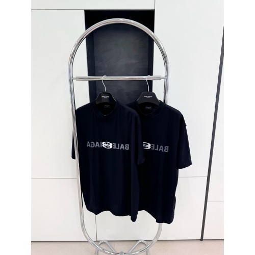 BALENCIAGA Reverse Printed Lettering Short Sleeve - Black