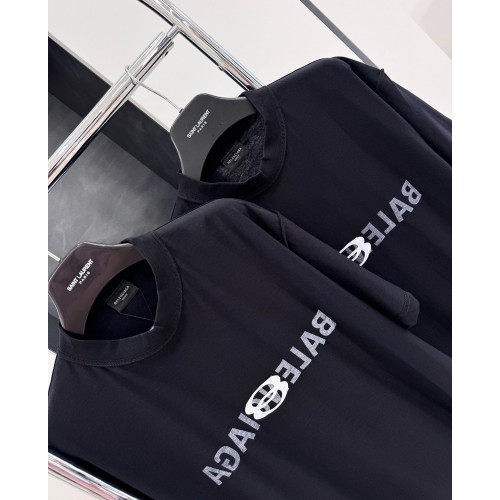 BALENCIAGA Reverse Printed Lettering Short Sleeve - Black