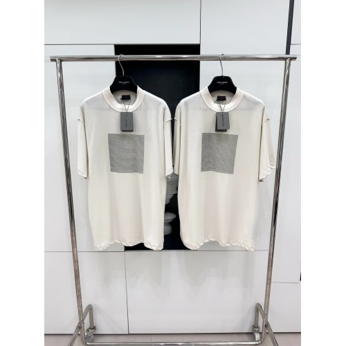 BALENCIAGA Reverse Wear Thick Rubber Print Short Sleeve - White