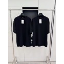 BALENCIAGA Rhinestone Back Short Sleeve - Black