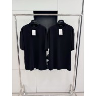 BALENCIAGA Rhinestone Back Short Sleeve - Black