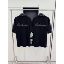 BALENCIAGA Rhinestone Back Short Sleeve - Black