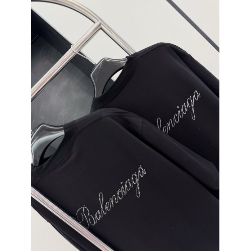 BALENCIAGA Rhinestone Back Short Sleeve - Black