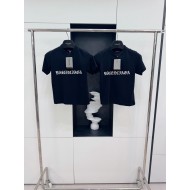 BALENCIAGA Ripped Print Short Sleeve - Black