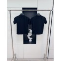 BALENCIAGA Ripped Print Short Sleeve - Black