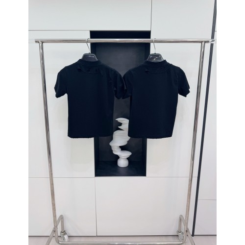 BALENCIAGA Ripped Print Short Sleeve - Black