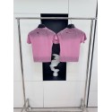 BALENCIAGA Ripped Print Short Sleeve - Pink