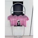BALENCIAGA Ripped Print Short Sleeve - Pink