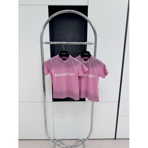 BALENCIAGA Ripped Print Short Sleeve - Pink