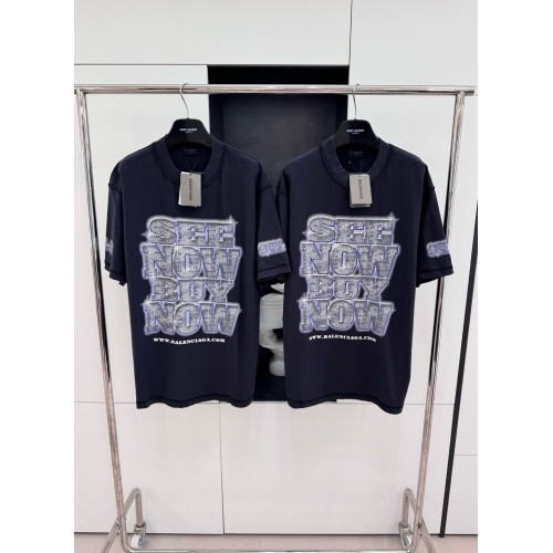 BALENCIAGA See Now Buy Now Washed Print Short Sleeve - Black