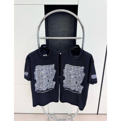 BALENCIAGA See Now Buy Now Washed Print Short Sleeve - Black