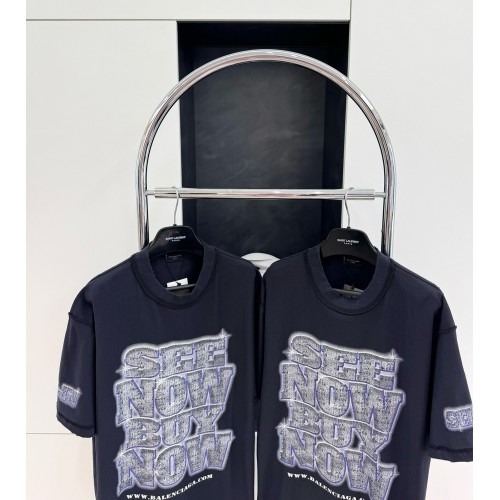 BALENCIAGA See Now Buy Now Washed Print Short Sleeve - Black