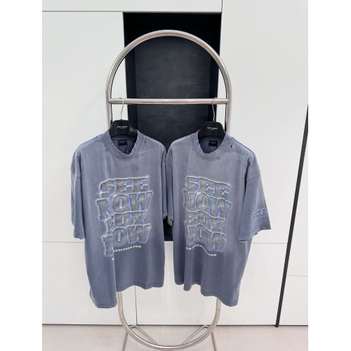 BALENCIAGA See Now Buy Now Washed Print Short Sleeve - Blue