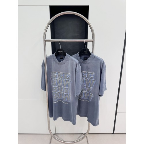 BALENCIAGA See Now Buy Now Washed Print Short Sleeve - Blue