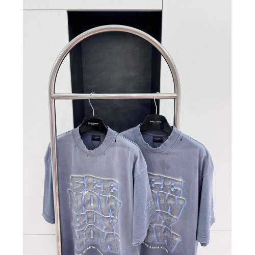 BALENCIAGA See Now Buy Now Washed Print Short Sleeve - Blue