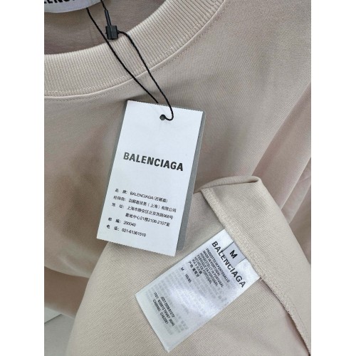 BALENCIAGA Short Sleeve with Back Print - Khaki
