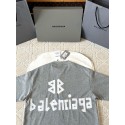 BALENCIAGA Tape Lettering Short Sleeve - Grey BALENCIAGA Tape Lettering Short Sleeve - Grey