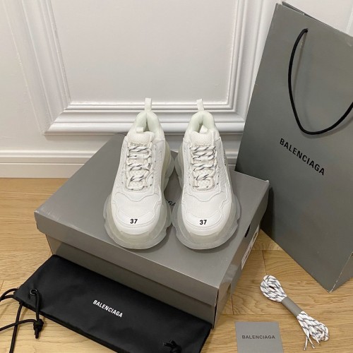 BALENCIAGA Triple S Clear Sole Sneaker - White