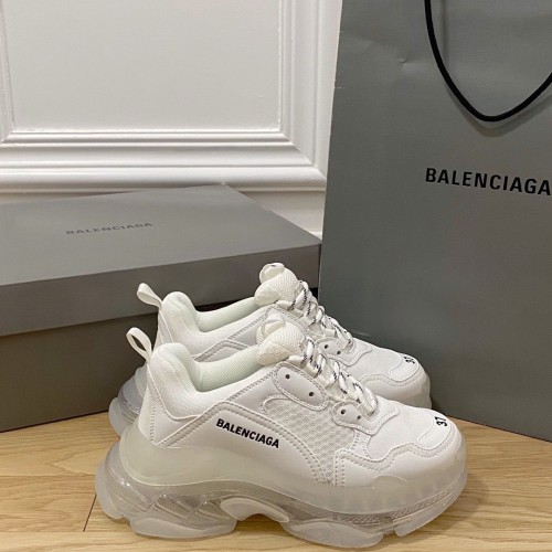 BALENCIAGA Triple S Clear Sole Sneaker - White