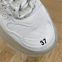 BALENCIAGA Triple S Clear Sole Sneaker - White