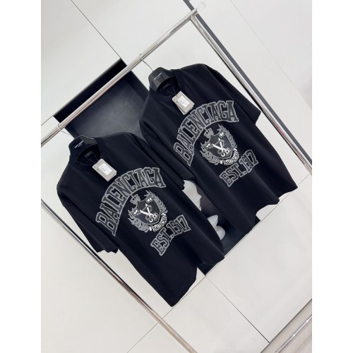 BALENCIAGA Wheat Ear Scissors Shield Short Sleeve - Black
