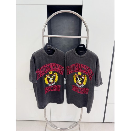BALENCIAGA Wheat Ear Scissors Shield Short Sleeve - Dark Gray