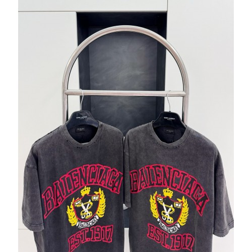 BALENCIAGA Wheat Ear Scissors Shield Short Sleeve - Dark Gray