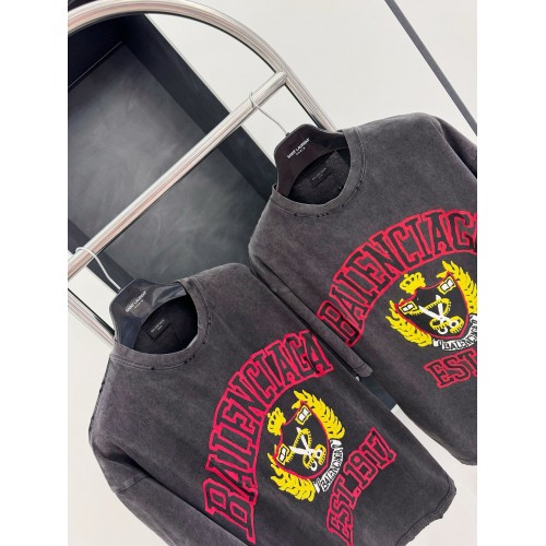BALENCIAGA Wheat Ear Scissors Shield Short Sleeve - Dark Gray