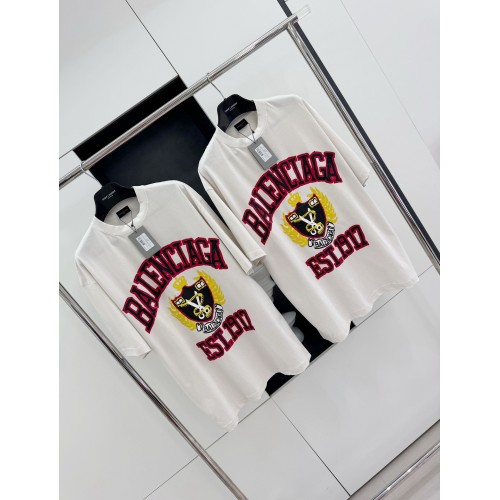 BALENCIAGA Wheat Ear Scissors Shield Short Sleeve - White