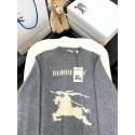 BURBERRY 2025SS Early Spring New Warhorse Wool Sweater - Gray BURBERRY 2025SS Early Spring New Warhorse Wool Sweater - Gray