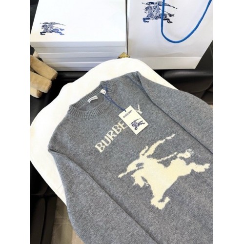 BURBERRY 2025SS Early Spring New Warhorse Wool Sweater - Gray BURBERRY 2025SS Early Spring New Warhorse Wool Sweater - Gray