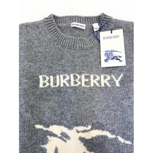 BURBERRY 2025SS Early Spring New Warhorse Wool Sweater - Gray BURBERRY 2025SS Early Spring New Warhorse Wool Sweater - Gray