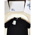 BURBERRY Check Trim Cotton T-Shirt - Black BURBERRY Check Trim Cotton T-Shirt - Black
