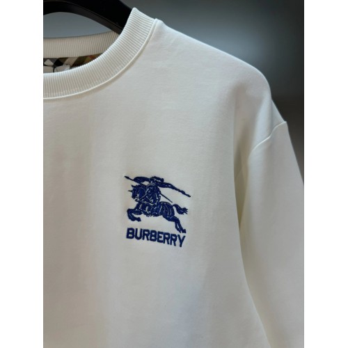 BURBERRY EKD Cotton Sweatshirt - White