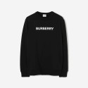 BURBERRY Logo Cotton Sweatshirt - Black