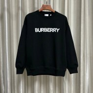 BURBERRY Logo Cotton Sweatshirt - Black