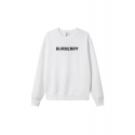 BURBERRY Logo Cotton Sweatshirt - White