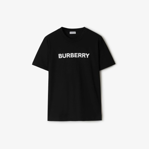 BURBERRY Logo Cotton T-shirt - Black